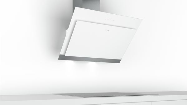 Serie | 4 Wall-mounted cooker hood 90 cm clear glass white printed DWK97HM20B DWK97HM20B-4