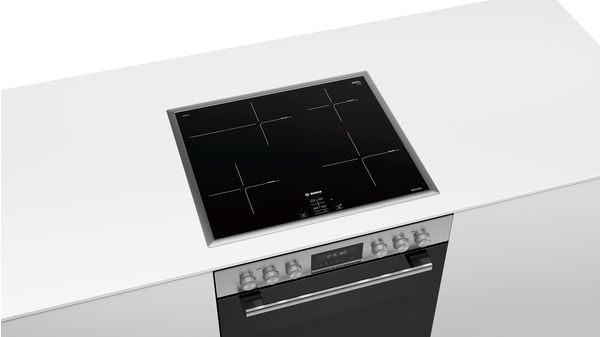 Series 4 Induction hob 60 cm control panel on the cooker, Black, surface mount with frame NIF645CB1M NIF645CB1M-3