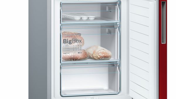 Serie | 4 Réfrigérateur-congélateur pose libre avec compartiment congélation en bas 186 x 60 cm Rouge KGV36VR32S KGV36VR32S-6