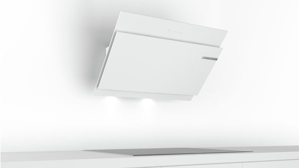 Series 6 wall-mounted cooker hood 90 cm clear glass white printed DWK97JM20 DWK97JM20-7