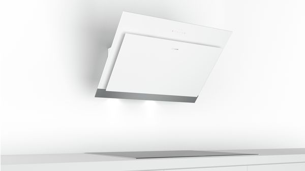 Serie | 4 Wall-mounted cooker hood 90 cm clear glass white printed DWK97HM20B DWK97HM20B-2