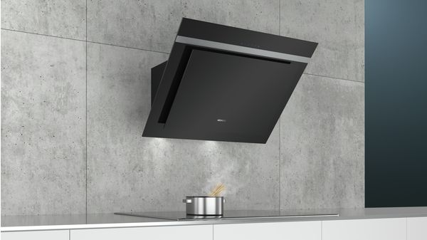 iQ300 Vägghängd fläkt 80 cm Klarglas med svart tryck LC87KHM60 LC87KHM60-7