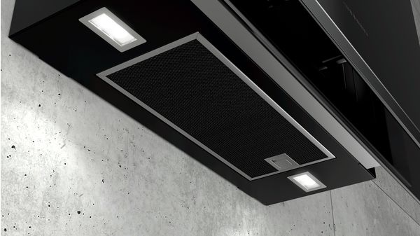 iQ700 Vägghängd köksfläkt 90 cm Klarglas med svart tryck LC97FVW62S LC97FVW62S-3