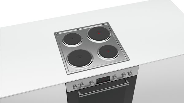 Serie | 4 Sealed plate, oven control 60 cm control panel on the cooker, Stainless steel NCM615A01 NCM615A01-2