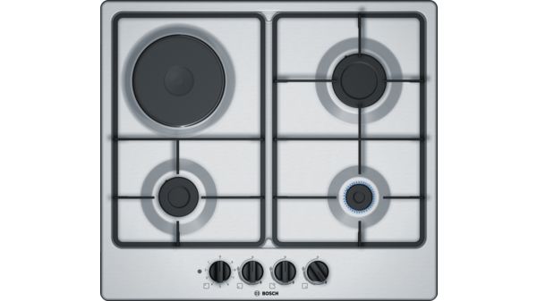 Serie | 4 Kombinirana ploča za kuhanje (plin i struja) 60 cm Stainless steel PGY6B5B60 PGY6B5B60-1