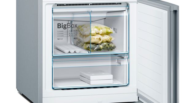 Série 4 Réfrigérateur combiné pose-libre 193 x 70 cm Acier Inoxydable (anti traces de doigts) KGN56VI30U KGN56VI30U-6