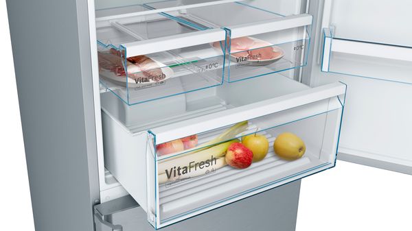 Series 4 Free-standing fridge-freezer with freezer at bottom 193 x 70 cm Stainless steel (with anti-fingerprint) KGN56XI40 KGN56XI40-5