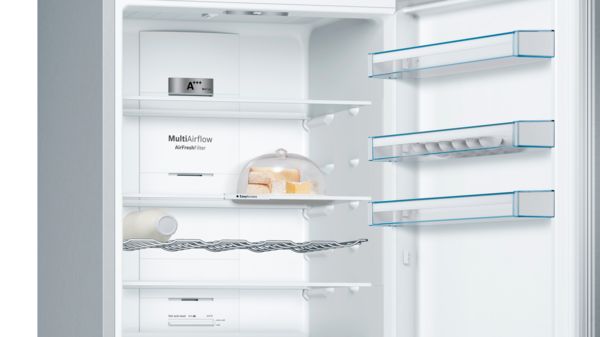 Series 4 Free-standing fridge-freezer with freezer at bottom 193 x 70 cm Stainless steel (with anti-fingerprint) KGN56XI40 KGN56XI40-4