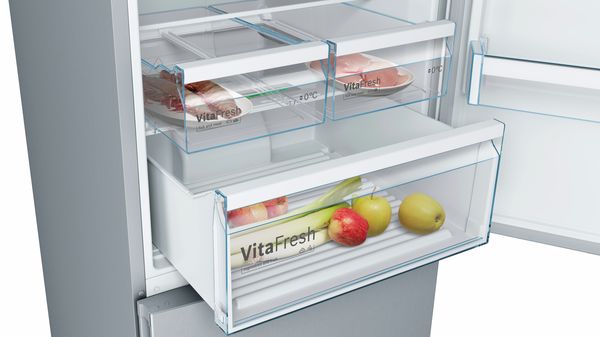 Serie | 4 Free-standing fridge-freezer with freezer at bottom 193 x 70 cm Inox-look KGN56XL30 KGN56XL30-5