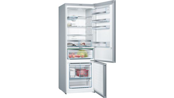 Serie | 6 free-standing fridge-freezer with freezer at bottom, glass door 193 x 70 cm Black KGN56LB40I KGN56LB40I-5