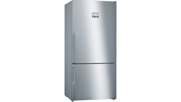 Series 6 free-standing fridge-freezer with freezer at bottom 186 x 86 cm Stainless steel (with anti-fingerprint) KGN86AI31L KGN86AI31L-1