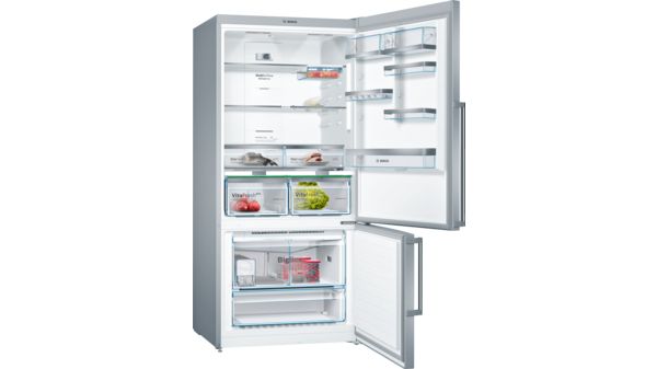 Serie | 6 free-standing fridge-freezer with freezer at bottom 186 x 86 cm Stainless steel (with anti-fingerprint) KGN86AI40B KGN86AI40B-2