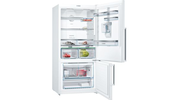 Serie | 6 free-standing fridge-freezer with freezer at bottom 186 x 86 cm White KGD86AW304 KGD86AW304-2