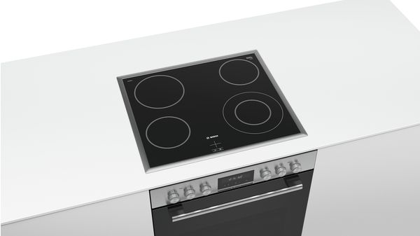 Serie | 4 Table de cuisson électrique 60 cm control panel on the cooker, Noir, avec cadre NKF645BA2C NKF645BA2C-4