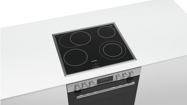 Series 4 Electric hob 60 cm control panel on the cooker, Black, surface mount with frame NKN645BA2C NKN645BA2C-4