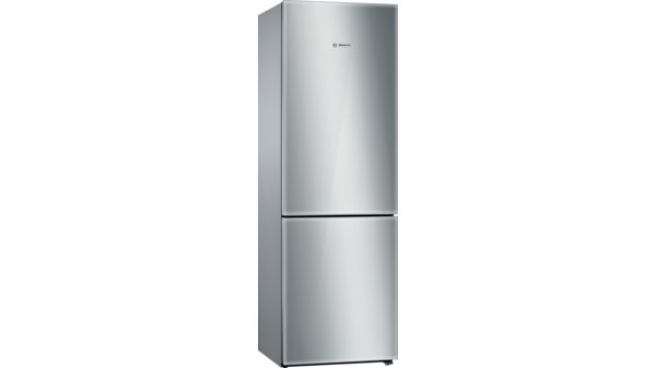 800 Series Free-standing fridge-freezer with freezer at bottom, glass door 23.5'' Stainless Steel B10CB80NVS B10CB80NVS-1