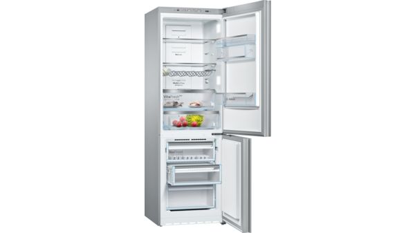 800 Series Free-standing fridge-freezer with freezer at bottom, glass door 23.5'' Stainless Steel B10CB80NVS B10CB80NVS-3