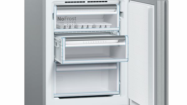 800 Series Free-standing fridge-freezer with freezer at bottom, glass door 23.5'' Stainless Steel B10CB80NVS B10CB80NVS-7