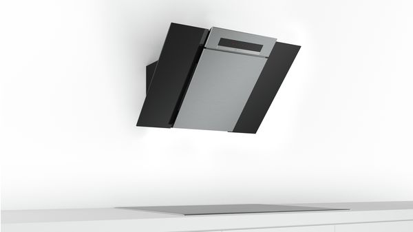 Serie | 4 Wall-mounted cooker hood 80 cm clear glass black printed DWK87BM60B DWK87BM60B-7