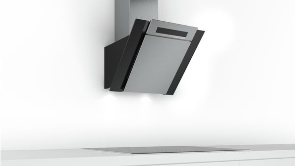 Serie | 4 Wall-mounted cooker hood 60 cm clear glass black printed DWK67BM60B DWK67BM60B-5