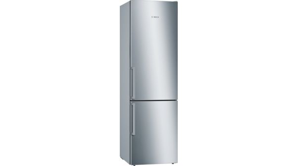 Serie 6 Szabadonálló, alulfagyasztós hűtő-fagyasztó kombináció 201 x 60 cm Szálcsiszolt acél (ujjlenyomat-mentes) KGE398IBP KGE398IBP-1