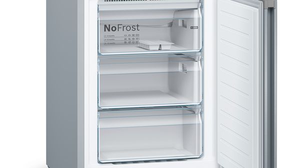Serie 4 Samostojeći hladnjak sa zamrzivačem na dnu 186 x 60 cm Izgled nehrđajućeg čelika KGN36VLEC KGN36VLEC-6