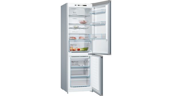 Serie 4 Samostojeći hladnjak sa zamrzivačem na dnu 186 x 60 cm Izgled nehrđajućeg čelika KGN36VLEC KGN36VLEC-2