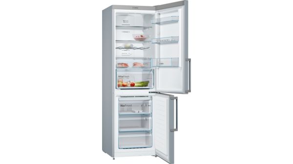 Series 4 Free-standing fridge-freezer with freezer at bottom 186 x 60 cm Stainless steel look KGN36XLER KGN36XLER-2