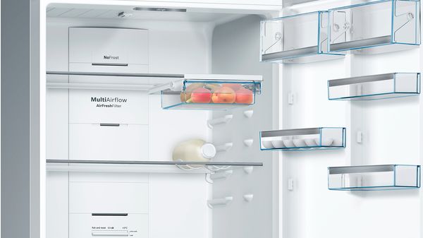 Serie | 6 free-standing fridge-freezer with freezer at bottom 186 x 75 cm Stainless steel (with anti-fingerprint) KGN76AI30U KGN76AI30U-5