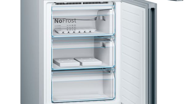 Serie | 8 free-standing fridge-freezer with freezer at bottom, glass door 203 x 60 cm Wit KGF39SW45 KGF39SW45-5