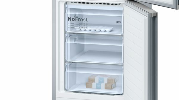 Series 4 Free-standing fridge-freezer with freezer at bottom 186 x 60 cm Stainless steel (with anti-fingerprint) KGN36XI46 KGN36XI46-5
