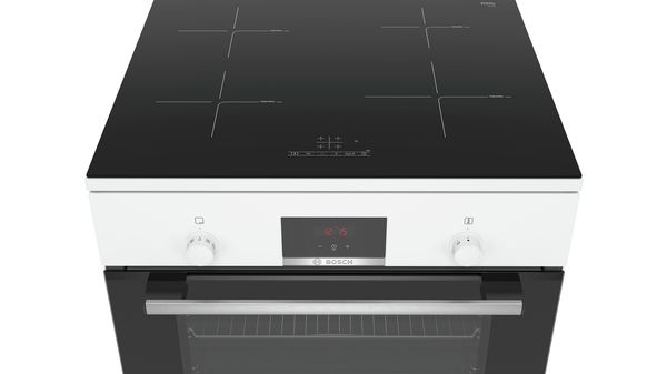 Série 4 Cuisinière avec table de cuisson à induction Blanc HLR390020 HLR390020-2