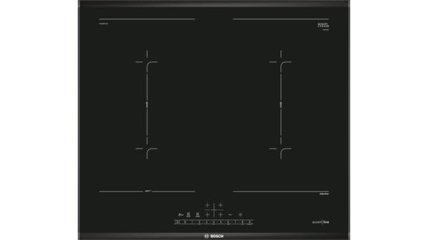 Série 6 Table de cuisson à induction 60 cm Noir, Encastrable avec cadre PVQ695FC5E PVQ695FC5E-1