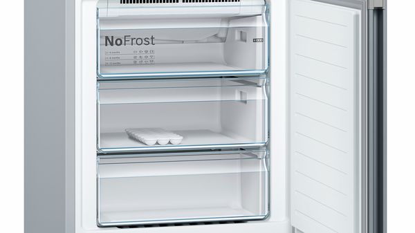 Serie | 4 free-standing fridge-freezer with freezer at bottom 186 x 70 cm مظهر الفولاذ المقاوم للصدأ KGN46XL3E8 KGN46XL3E8-6