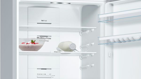 Serie | 4 free-standing fridge-freezer with freezer at bottom 186 x 70 cm مظهر الفولاذ المقاوم للصدأ KGN46XL3E8 KGN46XL3E8-4