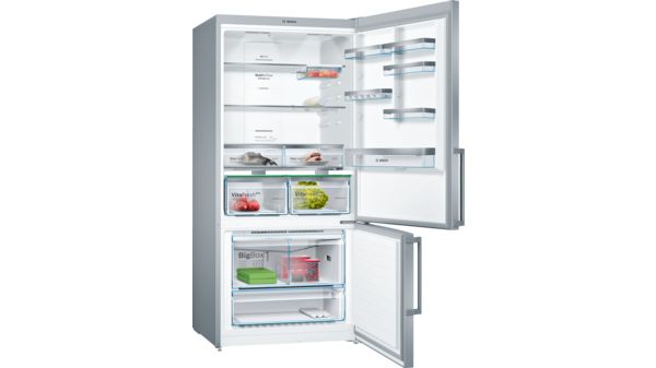 Series 6 free-standing fridge-freezer with freezer at bottom 186 x 86 cm Stainless steel (with anti-fingerprint) KGN86AI2N5 KGN86AI2N5-2