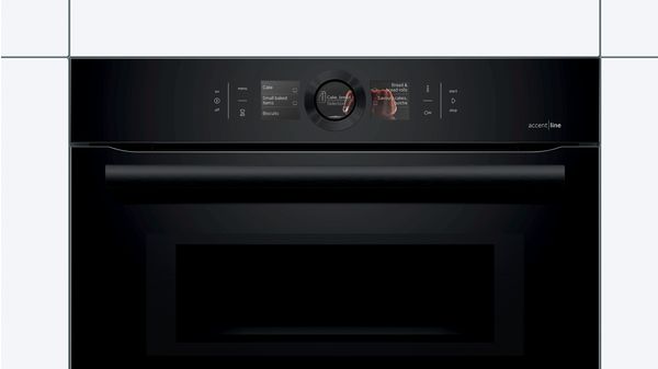 Serie 8 Compacte oven met magnetron 60 x 45 cm Carbon black CMG8764C7 CMG8764C7-2