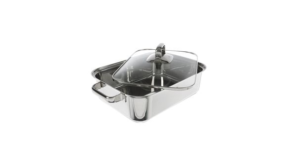 Multi-oval roaster Stainless Steel roaster with glass lid 17000325 17000325-2