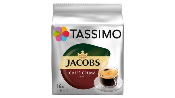 Coffee Tassimo T-Discs: Jacobs Caffè Crema Classico Pack of 16 drinks 00576732 00576732-1