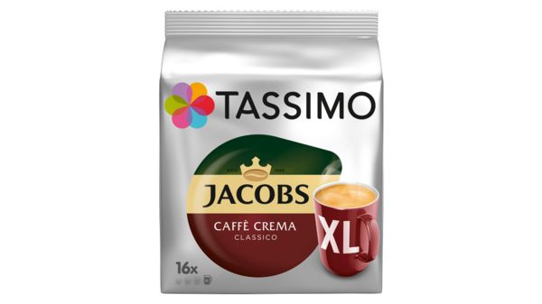 Coffee Tassimo T-Discs: Jacobs Caffè Crema Classico XL Pack of 16 drinks 00467143 00467143-1