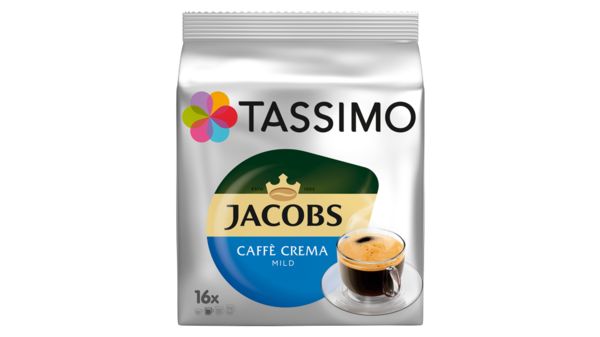 Coffee Tassimo T-Discs: Jacobs Caffè Crema Mild Pack of 16 drinks 00467145 00467145-1