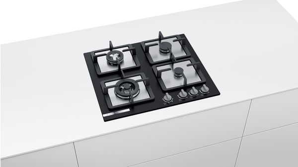 Series 4 Gas hob 60 cm Tempered glass, Black PPH6S6F20I PPH6S6F20I-10