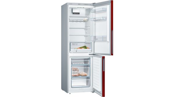 Serie | 4 Réfrigérateur-congélateur pose libre avec compartiment congélation en bas 186 x 60 cm Rouge KGV36VR32S KGV36VR32S-2
