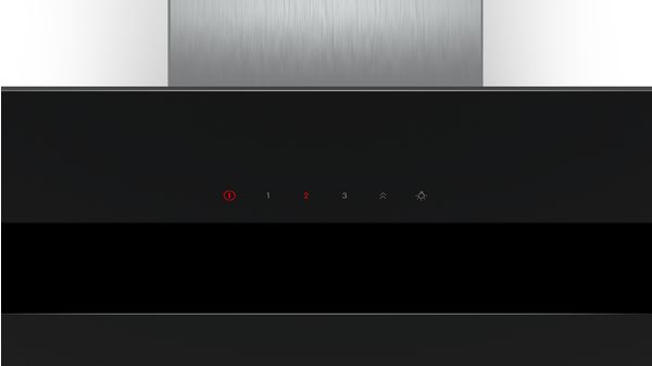 Series 4 Wall-mounted cooker hood 60 cm clear glass black printed DWK67CM60B DWK67CM60B-2