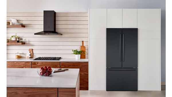 Série 800 Réfrigérateur à portes françaises congélateur en bas 36'' Acier inoxydable noir B36CT80SNB B36CT80SNB-2