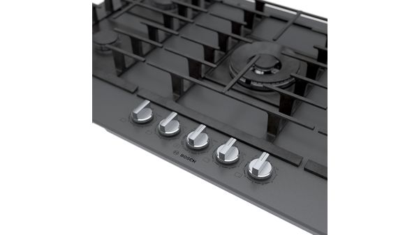 Benchmark® Gas Cooktop 36'' Tempered glass, Dark silver NGMP677UC NGMP677UC-18