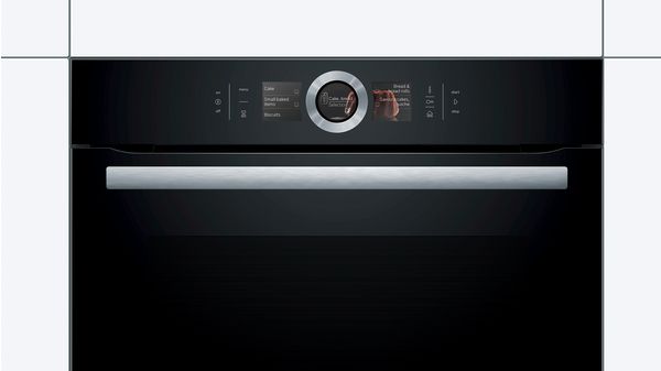 Serie | 8 Built-in oven with steam function 60 x 60 cm Black HSG656XB6A HSG656XB6A-2