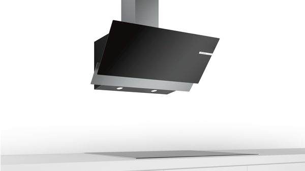 Series 4 wall-mounted cooker hood 90 cm clear glass black printed DWK96AJ60M DWK96AJ60M-5