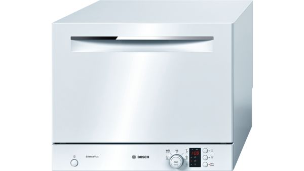 Free-standing compact dishwasher