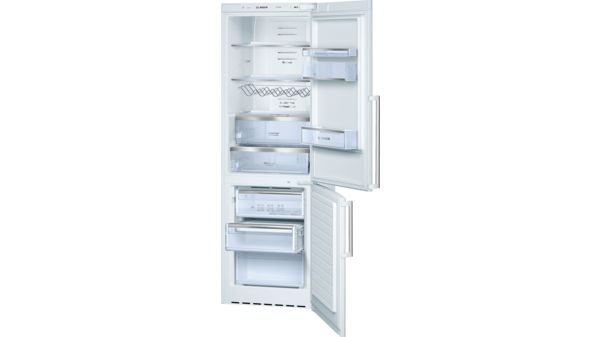 Free-standing fridge-freezer with freezer at bottom 185 x 60 cm White KGN36AW32G KGN36AW32G-1